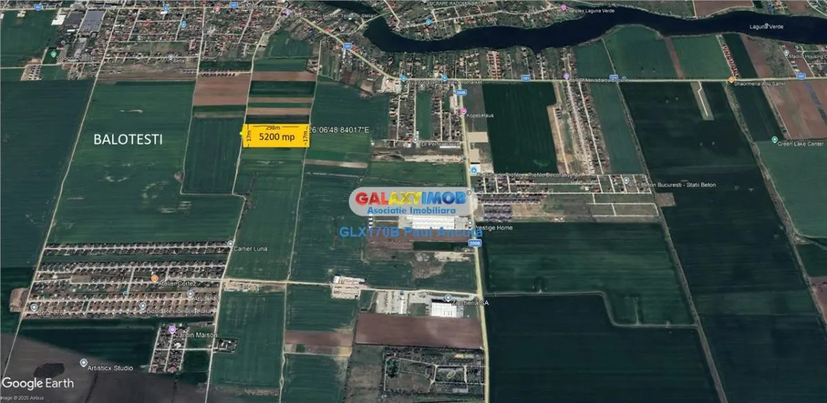 Teren Balotesti 5200 mp acces la 2 drumuri intravilan - foto 1