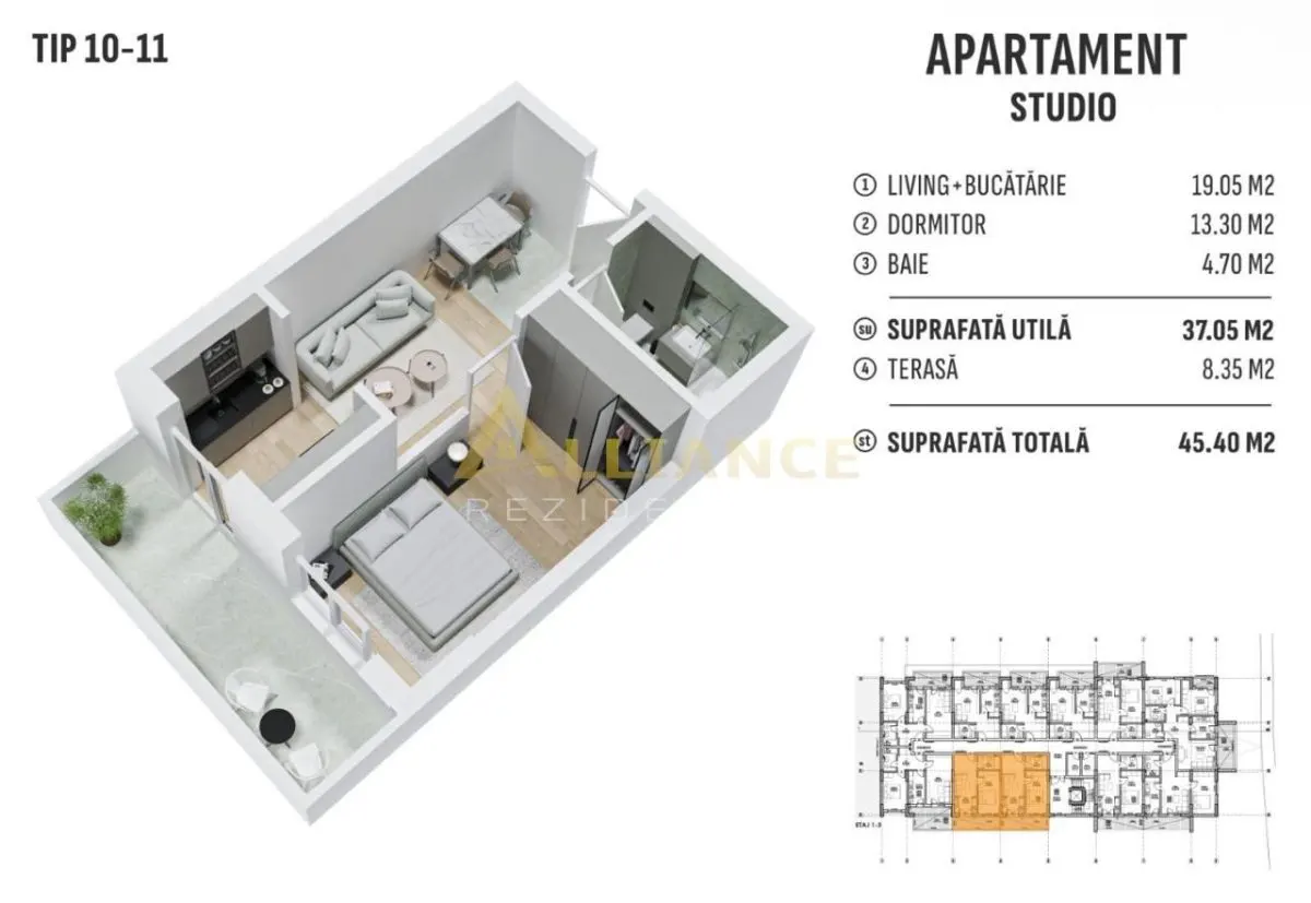 Studio Finalizat! cu Parcare Subterana Metrou Berceni - foto 7