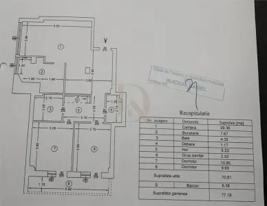 Apartament 3 camere , 78 mp - Centru Civic - Casa de Pensii - foto 17
