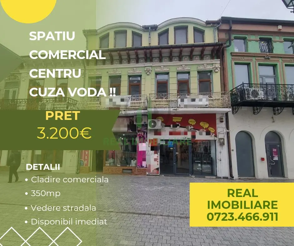 Spatiu comercial 350mp, P+1+M in centrul orasului ! - foto 1