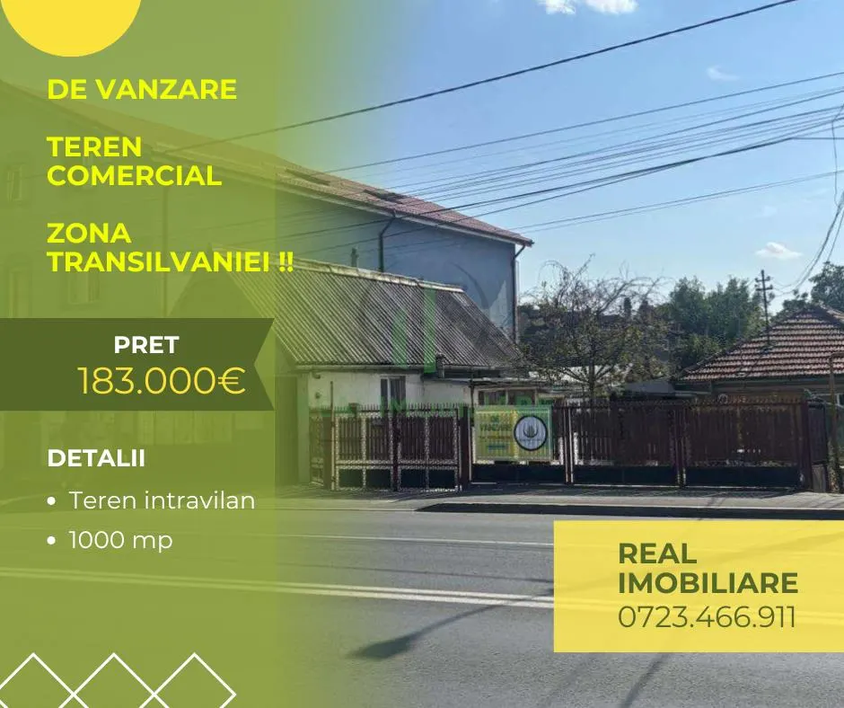 Teren 1000mp comercial zona Transilvaniei ! - foto 1
