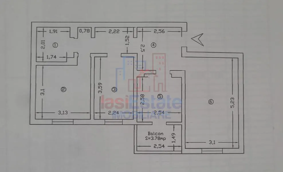Apartament 3 camere Pacurari - Moara de Foc - foto 2