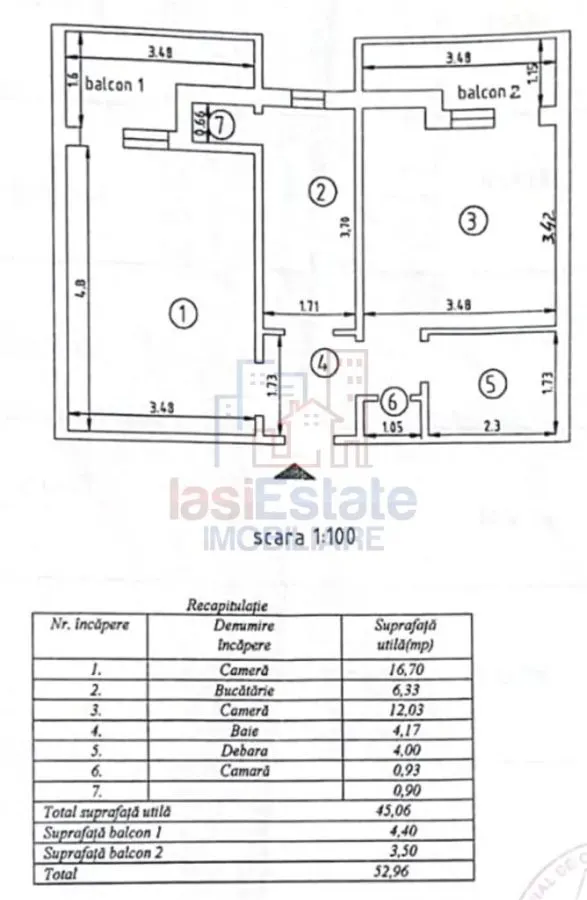Apartament 2 camere Podu Ros - Cotnari - foto 2