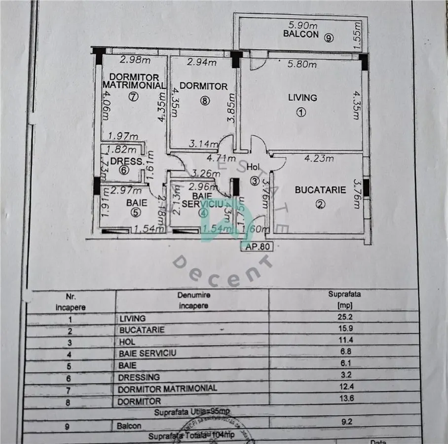 Apartament 3 camere Tractorul, 104mp.,  Brasov - foto 8