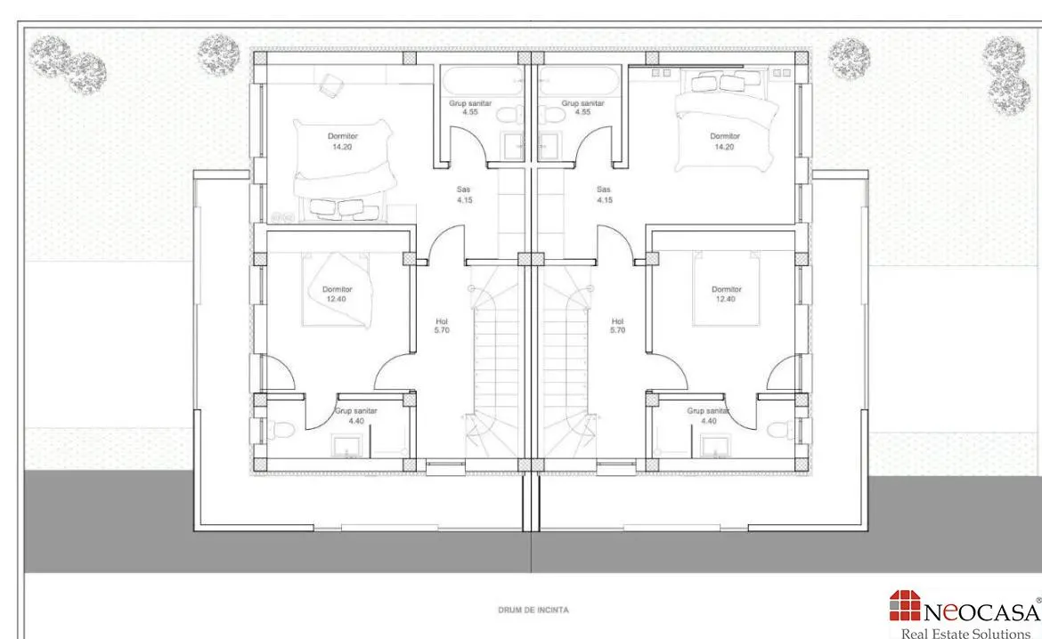 VILA MODERNA TIP DUPLEX II LANGA PADURE - foto 16