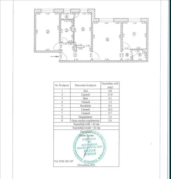 Apartament 3 camere, 2 bai Centrul Civic - foto 8