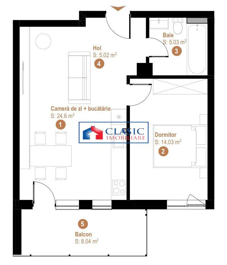 Vanzare apartament 2 camere modern bloc nou in Floresti- zona Mega Image Razoare - foto 9