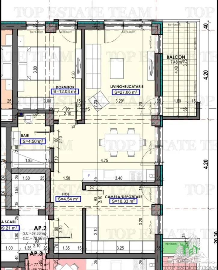 Apartament 3 camere in proiect nou - Bratianu Constanta - foto 2