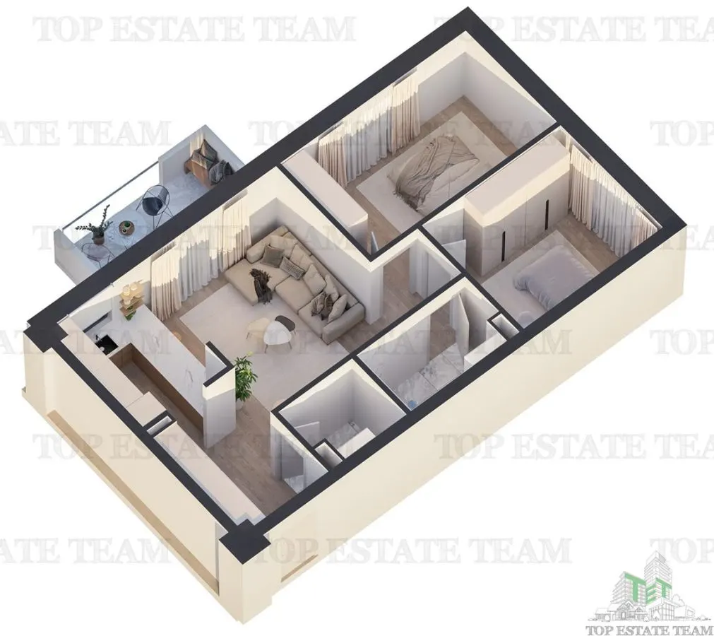 Apartament 3 camere bloc modern Rahova - foto 3