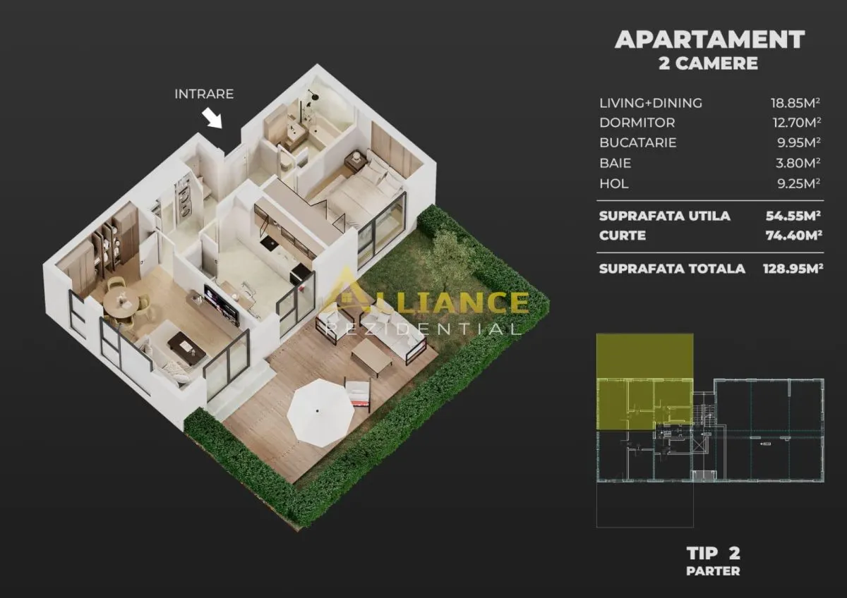 NOU Apartament 2 camere cu gradina - foto 8