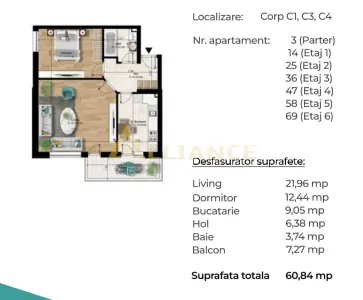 Apartament 2 camere decomandat [ 750m metrou Berceni] - foto 5