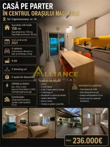 CENTRU MAGURELE-CASA INDIVIDUALA-PARTER-4 CAMERE-4 BAI - Magurele